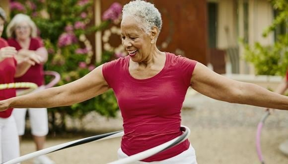 Older lady exercising